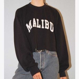 Malibu Brandy Melville Cropped Sweatshirt